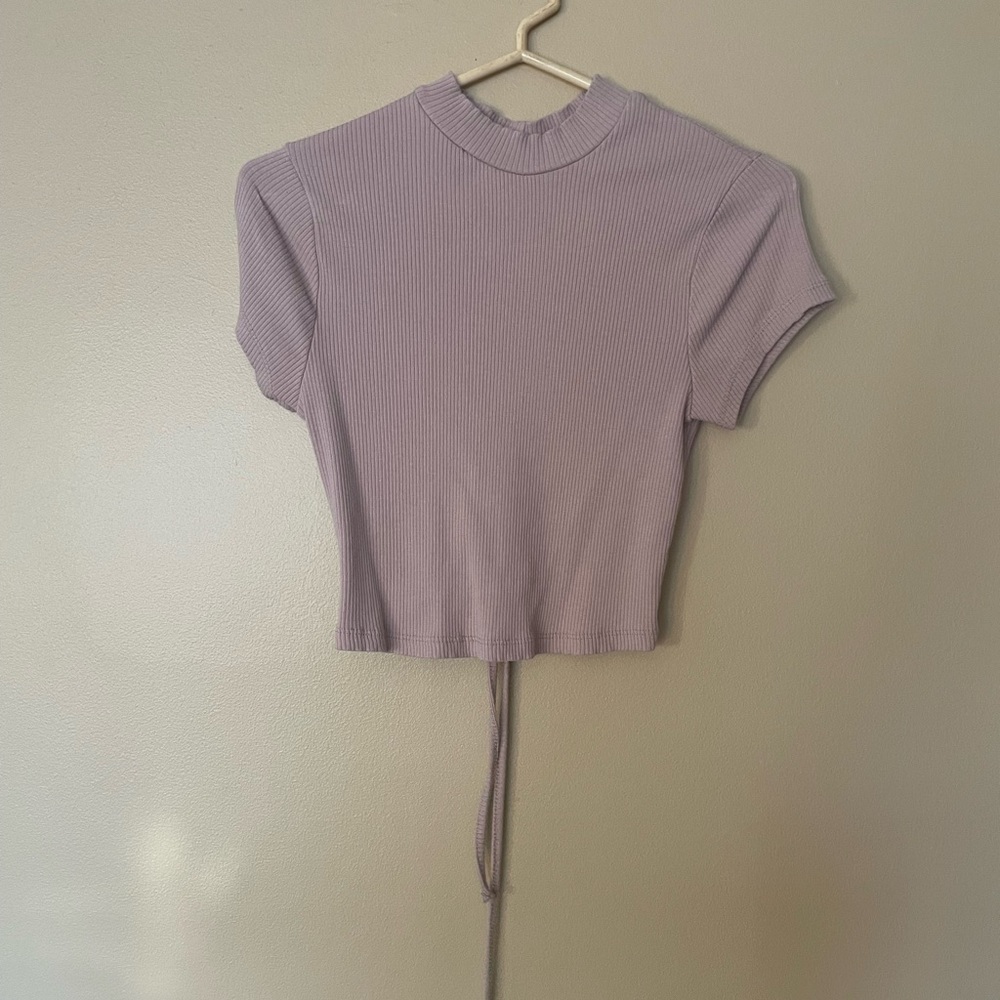 Rue 21 Nude Pink Back Tie Shirt